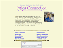 Tablet Screenshot of lyricsconnection.com